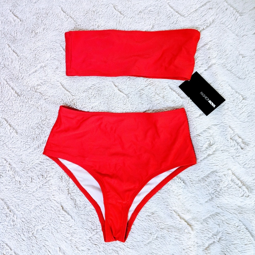 Fashion Nova "Perfect Tan Bikini" - S, Red